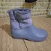 Жіночі зимові дутики чоботи сірі на блискавці утеплені хутром піна ЕВА (36-41)