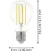 Світлодіодна лампа Eglo Edison E27 A60 8Вт тепле біле світіння 2700K прозора колба LED filament ретро дизайн