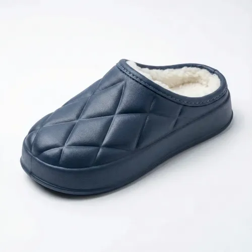 Жіночі зимові калоші-сабо (крокси) на хутрі TapMal, сині (36-41) 38