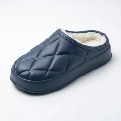 Женские зимние галоши-сабо (кроксы) на меху TapMal, синие (36-41) 40