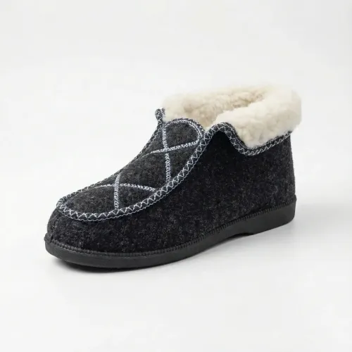 Жіночі домашні бурки-чуні (бабуші) повстяні на хутрі, з візерунком (36-41) 38