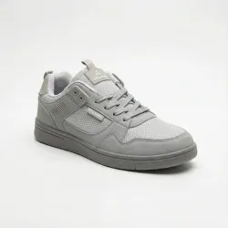 Чоловічі кросівки сірі літні сітка WALKING. Легкі повсякденні кеди на шнурівці 43