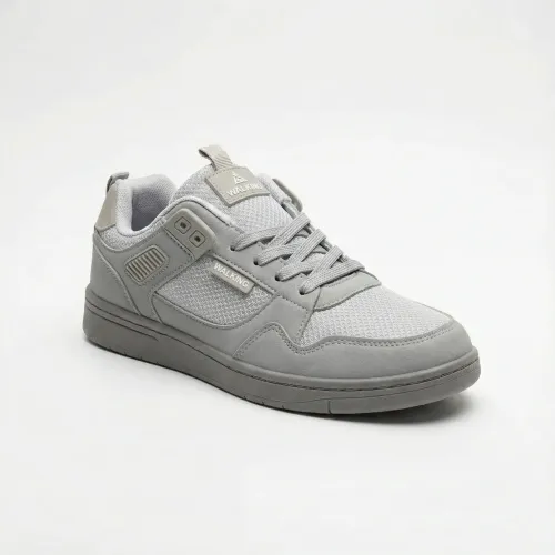 Чоловічі кросівки сірі літні сітка WALKING. Легкі повсякденні кеди на шнурівці 45