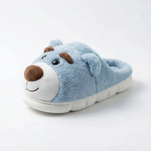 Жіночі плюшеві капці Ведмедики рожеві та сині (36-41). Теплі домашні капці іграшки 3D 39