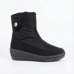Черевики жіночі зимові Kredo дутики на танкетці чорні, Теплі короткі чобітки з ґудзиком (розміри 37-41) 39