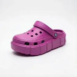 Сабо жіночі крокси на платформі фіолетові Progress, Літні шльопанці на високій підошві (розміри 36-41) 38