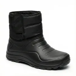 Чоловічі зимові чоботи дутики на липучці. Чорні сноубутси Olimp на хутрі 41-46 43