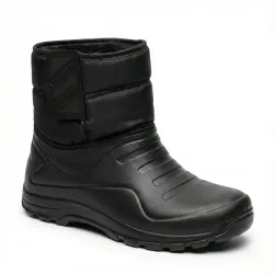 Чоловічі зимові чоботи дутики на липучці. Чорні сноубутси Olimp на хутрі 41-46 46