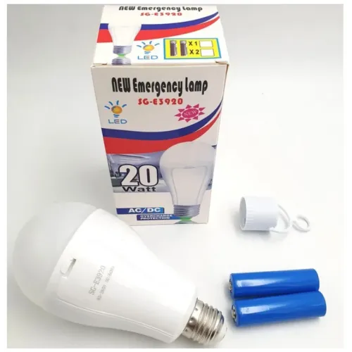 Моща лампочка 20W 18650 FN-E3920 з 2-ма акумуляторами 18650 та гачком