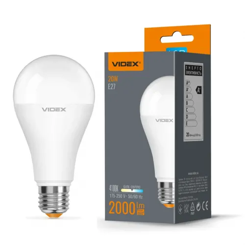 LED лампа VIDEX A65e 20W E27 4100K VL-A65e-20274