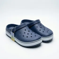 Сабо крокси (пінка) темно-сині з білою смугою | Чоловічі, Пляжні, Розміри 41-45 45