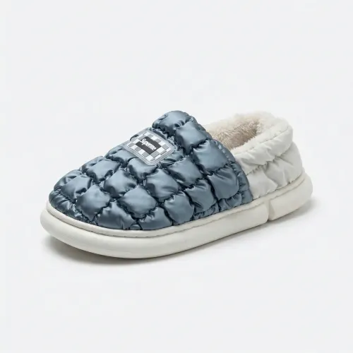 Капці-дутики зимові Superme Сріблясті теплі на хутрі (36-45) Унісекс вологостійкі 45