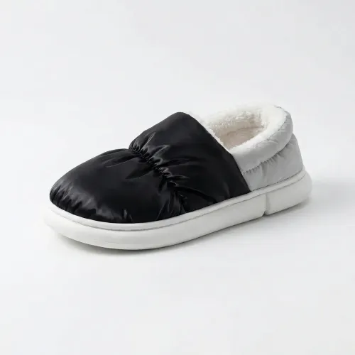 Капці-дутики (Чуні) зимові Двоколірні Чорно-сірі теплі на хутрі (36-45) Унісекс 39