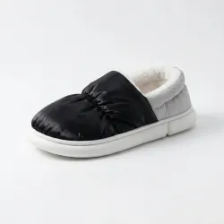 Капці-дутики (Чуні) зимові Двоколірні Чорно-сірі теплі на хутрі (36-45) Унісекс 42