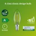 Світлодіодна лампа Philips Classic E14 40Вт еквівалент холодне біле світло прозора форма свічки енергоефективна