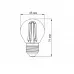 LED лампа VIDEX Filament G45FA 4W E27 2200K VL-G45FA-04272