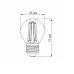 LED лампа VIDEX Filament G45F 6W E27 4100K VL-G45F-06274