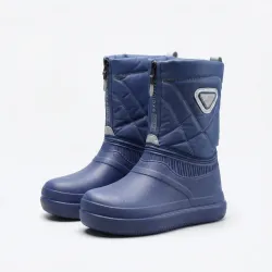 Жіночі зимові чоботи-галоші на хутрі Сині. Непромокальні дутики на піні ЕВА (37-41) 40