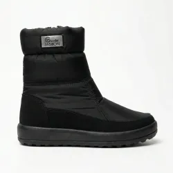 Жіночі зимові чоботи-дутики G-Winter Fashion Чорні. Теплі напівчоботи на хутрі (37-41) 40