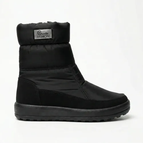 Жіночі зимові чоботи-дутики G-Winter Fashion Чорні. Теплі напівчоботи на хутрі (37-41) 41