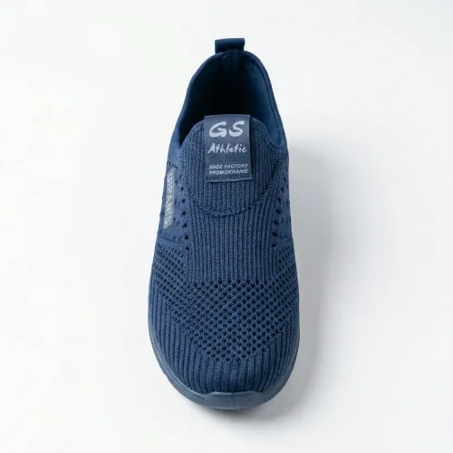 Чоловічі літні мокасини Sipanis Сині. Легкі текстильні сліпони без шнурків (41-45) 43