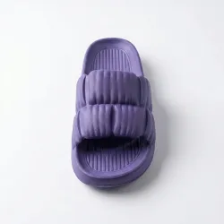 Шльопанці жіночі фіолетові піна ЕВА. Дуті шльопанці на платформі (Cloud) 37-41 39