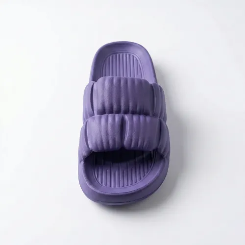 Шльопанці жіночі фіолетові піна ЕВА. Дуті шльопанці на платформі (Cloud) 37-41 39