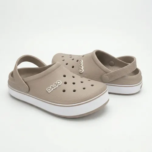 Сабо жіночі бежеві Dago Style піна ЕВА. Стильні крокси на білій платформі 37-41 40