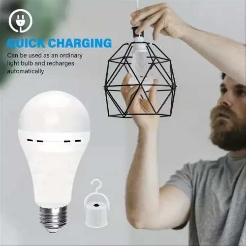 Аварійна LED-лампа з акумулятором 4 год, світло під час відключень