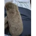 Рукавиці жіночі зимові хутряні Коричневі (Капучино). Теплі пухнасті варежки з еко-хутра