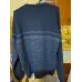 Чоловічий джемпер светр Туреччина, великі розміри 56-58, синій в смужку Vicente