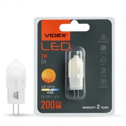 LED лампа VIDEX G4e 2W G4 4100K VL-G4e-02224