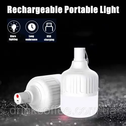 Портативна Лампа на акумуляторі 80W з гачком