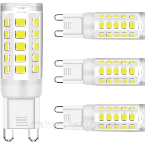 Світлодіодна лампа G9 6000K 3w двоконтактний цоколь 3 Вт,димер, 4ШТ Вогнетривка для духовки