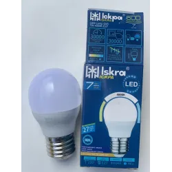 LED Лампа Iskra G45 7W 4000K E27 (Шар) | Нейтральний білий світ для дому, офісу та люстри