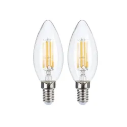 LED Лампа Іскра C37 7W 3000K E14 (свічка, аналог 60-70W) для люстр і дому