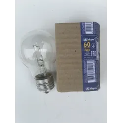 Лампа розжарювання МО 24-60 24 В 60 Вт E27 Іскра. Низьковольтна для верстатів і промисловості