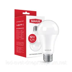 Лампа світлодіодна MAXUS 1-LED-777 A60 12 W 3000 K 220 V E27 (1-LED-777)