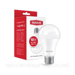Лампа світлодіодна MAXUS 1-LED-775 A60 10W 3000K 220V E27