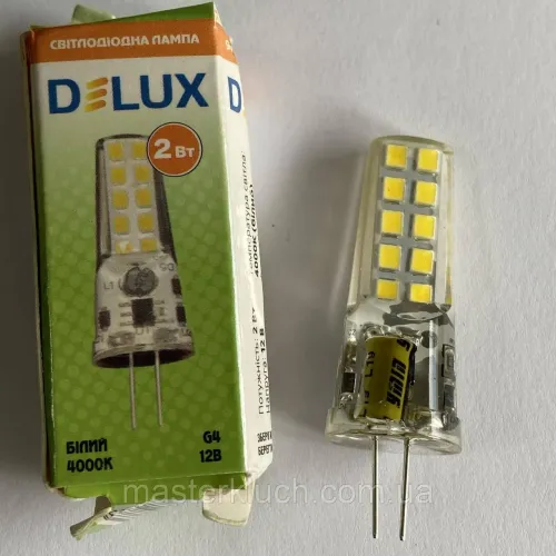 Лампа світлодіодна 12 В 2 Вт G4 DELUX