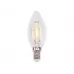 Лампа світлодіодна ІСКРА LED Filament B35 4W 3000K E14 (прозора), філамент