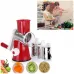 Овощерезка мультислайсер Tabletop Drum Grater Kitchen Master Терка для овощей и фруктов 3 насадки. Цвет: красный