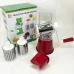 Овощерезка мультислайсер Tabletop Drum Grater Kitchen Master Терка для овощей и фруктов 3 насадки. Цвет: красный