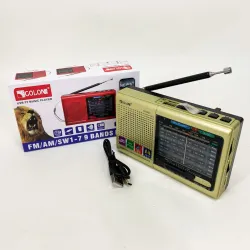 Портативная колонка радио MP3 USB Golon RX-6622. Цвет: золотой