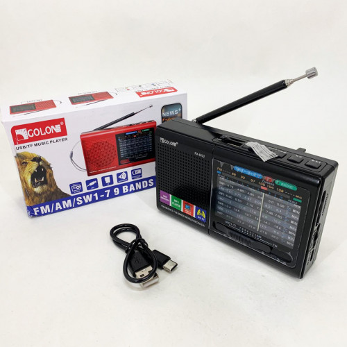 Портативная колонка радио MP3 USB Golon RX-6622 Black