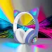 Беспроводные LED наушники с кошачьими ушками CAT STN-28, Стерео наушники с кошачьими ушками. Цвет: синий