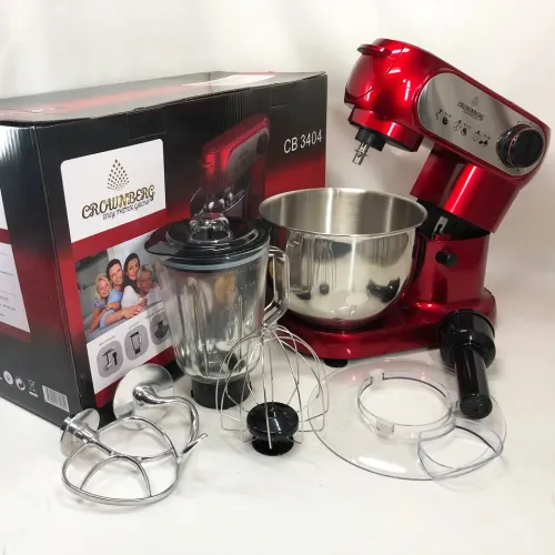 Кухонный комбайн 3 в 1 Crownberg CB-3404 Тестомес-Мясорубка-Блендер 2200Вт