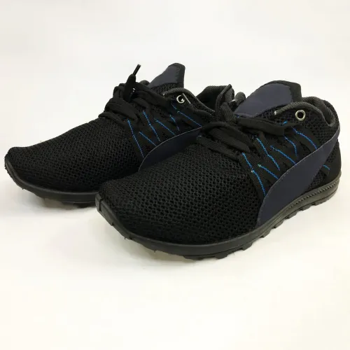 Спортивные кроссовки мужские летние из сетки 40р 25.5см. Летние кроссовки сетка. Модель 24112. Цвет: черный