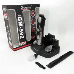 Машинка для стрижки 10в1 GEMEI GM-592, тример для бороды, триммер беспроводной. Цвет: черный