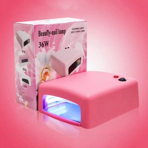 Лампа для маникюра с таймером ZH-818, Лампа для ногтей с долгим сроком службы. Цвет: розовый